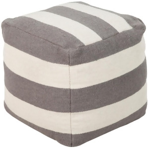 Sp Pouf by Surya Medium Gray/Cream Pouf-245 - All