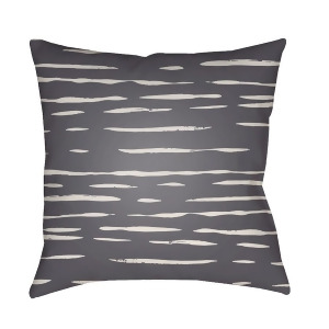 Painted Stripes by Surya Poly Fill Pillow Gray/White 18 x 18 Wran001-1818 - All