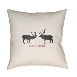 Reindeer by Surya Poly Fill Pillow White/Black/Red 20 Square Hdy080-2020 - All