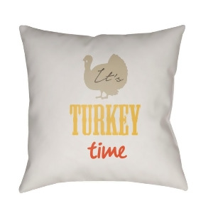 Its Turkey Time by Surya Pillow White/Beige/Yellow 20 x 20 Tme001-2020 - All