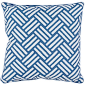Basketweave by Surya Poly Fill Pillow Navy/White 20 x 20 Bw001-2020 - All