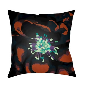 Abstract Floral by Surya Pillow Emerald/Lime/Black 18 x 18 Af006-1818 - All
