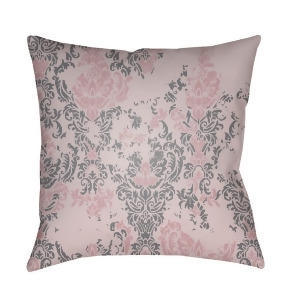Moody Damask by Surya Pillow Rose/Lilac/Gray 18 x 18 Dk023-1818 - All