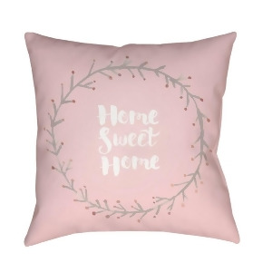 Home Sweet Home Ii by Surya Pillow Pink/Green/White 20 x 20 Qte021-2020 - All