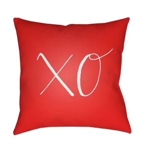 Xoxo by Surya Poly Fill Pillow Red/White 18 x 18 Heart028-1818 - All