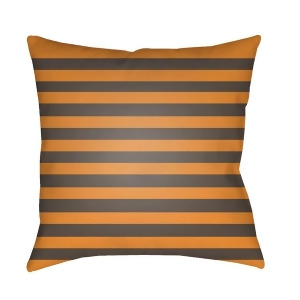 Boo by Surya Stripes Poly Fill Pillow Orange/Gray 18 x 18 Boo158-1818 - All