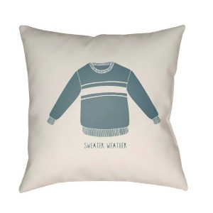 Sweater Weather by Surya Poly Fill Pillow White/Blue 20 x 20 Swr001-2020 - All