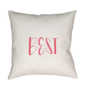 Bff by Surya Poly Fill Pillow Red/White 18 x 18 Qte034-1818 - All