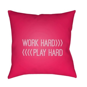Work Play by Surya Poly Fill Pillow Red/White 18 x 18 Qte030-1818 - All