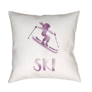 Ski Ii by Surya Poly Fill Pillow Purple/White 20 x 20 Ski013-2020 - All