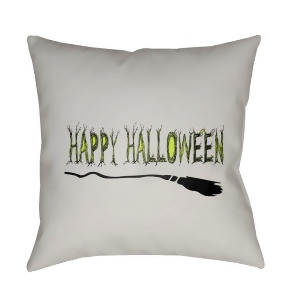 Boo by Surya Happy Halloween Pillow Light Gray 18 x 18 Boo123-1818 - All