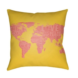 Jetset by Surya Poly Fill Pillow Coral/Bright Yellow 20 x 20 Jt005-2020 - All