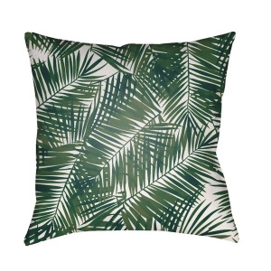 Fern Leaf by Surya Poly Fill Pillow Green/White 18 x 18 Sol040-1818 - All