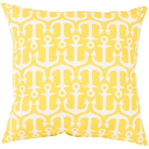 Rain by Surya Anchors Poly Fill Pillow Yellow/Ivory 18 x 18 Rg113-1818 - All