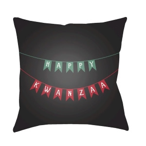 Kwanzaa I by Surya Poly Fill Pillow Black/Green/Red 20 x 20 Hdy042-2020 - All