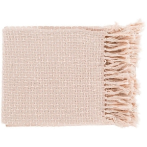 Tierney by Surya Throw Blanket Pale Pink/White Tie1003-5060 - All