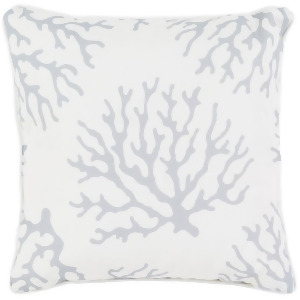Coral by Surya Poly Fill Pillow Medium Gray/White 16 x 16 Co005-1616 - All