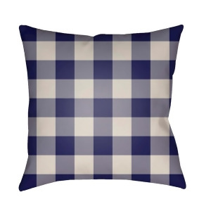 Checker by Surya Poly Fill Pillow Blue/Neutral 20 x 20 Plaid031-2020 - All