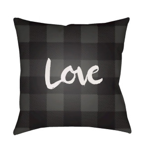 Love Ii by Surya Poly Fill Pillow Gray/Black/White 20 x 20 Heart019-2020 - All