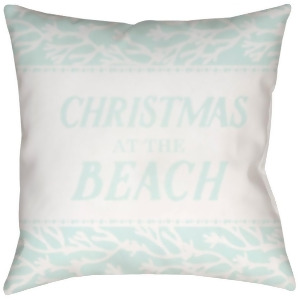 Sea-sons Greetings by Surya Poly Fill Pillow Seafoam 18 x 18 Phdgr001-1818 - All
