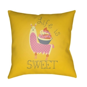 Littles by Surya Pillow Charcoal/Yellow/Orange 22 x 22 Li025-2222 - All
