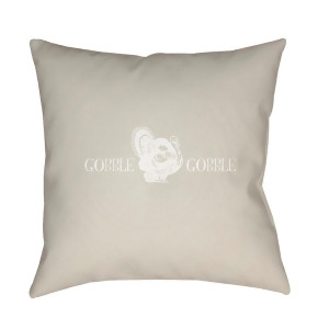 Gobble Gobble by Surya Poly Fill Pillow Beige/White 18 x 18 Gobb002-1818 - All