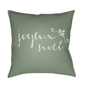 Joyeux by Surya Poly Fill Pillow Green/White 18 x 18 Joy016-1818 - All
