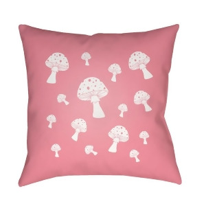 Mushrooms by Surya Poly Fill Pillow Pink 18 x 18 Lil044-1818 - All