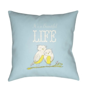 Doodle by Surya Poly Fill Pillow Lime/White/Pale Blue 18 x 18 Do015-1818 - All