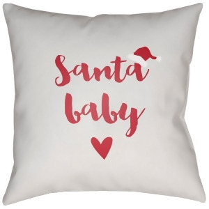 Santa Baby by Surya Poly Fill Pillow Red 16 x 16 Phdbb001-1616 - All
