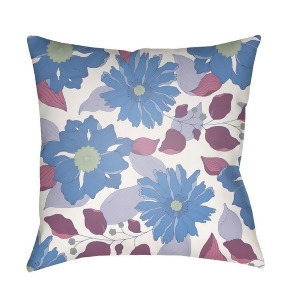 Moody Floral by Surya Pillow Pale Blue/White/Purple 18 x 18 Mf033-1818 - All