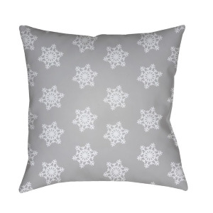 Snowflakes by Surya Poly Fill Pillow Gray/White 20 x 20 Hdy099-2020 - All