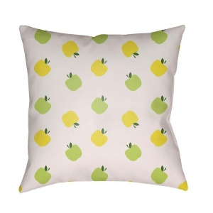 Apples by Surya Poly Fill Pillow Green 18 x 18 Lil007-1818 - All