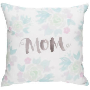 Mom Ii by Surya Poly Fill Pillow Green/Gray/Purple 20 Square Wmom015-2020 - All