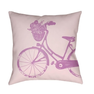 Bicycle by Surya Poly Fill Pillow Purple 18 x 18 Lil011-1818 - All