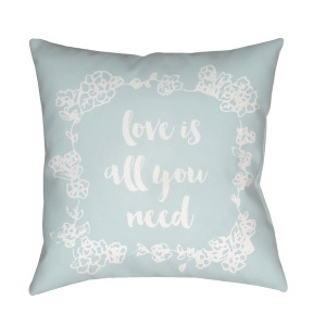 Love All You Need by Surya Poly Fill Pillow Blue/White 20 x 20 Qte043-2020 - All