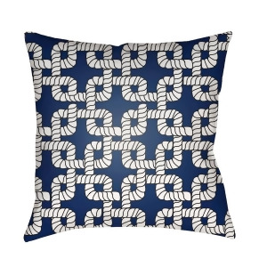 Rope Ii by Surya Poly Fill Pillow Blue/White 20 x 20 Lake007-2020 - All