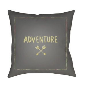 Adventure Ii by Surya Poly Fill Pillow Gray/Yellow 20 x 20 Adv003-2020 - All
