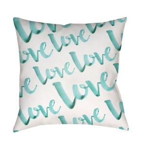 Love by Surya Poly Fill Pillow Blue/White 20 Square Heart005-2020 - All