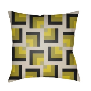 Modern by Surya Poly Fill Pillow Lime/Khaki/Black 20 x 20 Md089-2020 - All