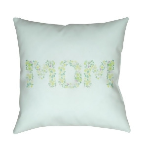 Mom by Surya Poly Fill Pillow Green/Yellow/Purple 18 x 18 Wmom008-1818 - All