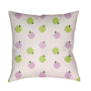 Apples by Surya Poly Fill Pillow Green/Purple 20 x 20 Lil009-2020 - All