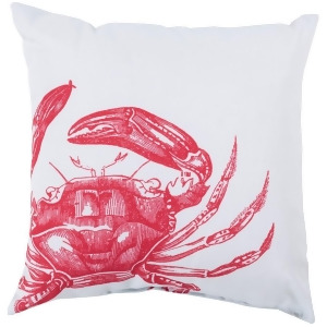Rain by Surya Crab Poly Fill Pillow Pale Blue/Red 26 x 26 Rg107-2626 - All