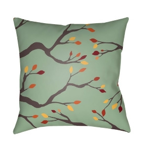 Branches by Surya Poly Fill Pillow Green/Brown/Orange 20 x 20 Bran001-2020 - All
