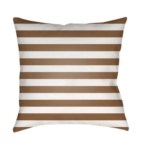 Prepster Stripe by Surya Poly Fill Pillow Brown 18 x 18 Lil057-1818 - All