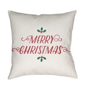 Merry Christmas I by Surya Pillow White/Red/Green 20 x 20 Hdy067-2020 - All