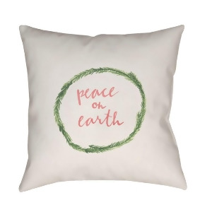 Peace On Earth by Surya Pillow Black/Red/Green 20 x 20 Joy029-2020 - All