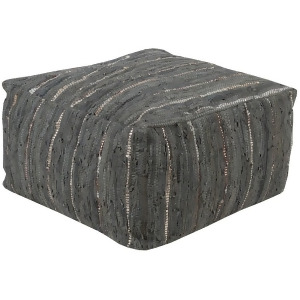 Anthracite Pouf by Surya Light Gray/Sea Foam Atpf-003 - All
