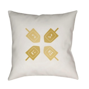 Dreidel Ii by Surya Poly Fill Pillow White/Yellow 20 x 20 Hdy013-2020 - All