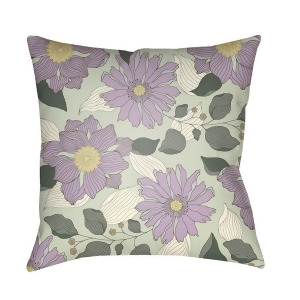 Moody Floral by Surya Pillow Lime/Khaki/Lavender 20 x 20 Mf029-2020 - All